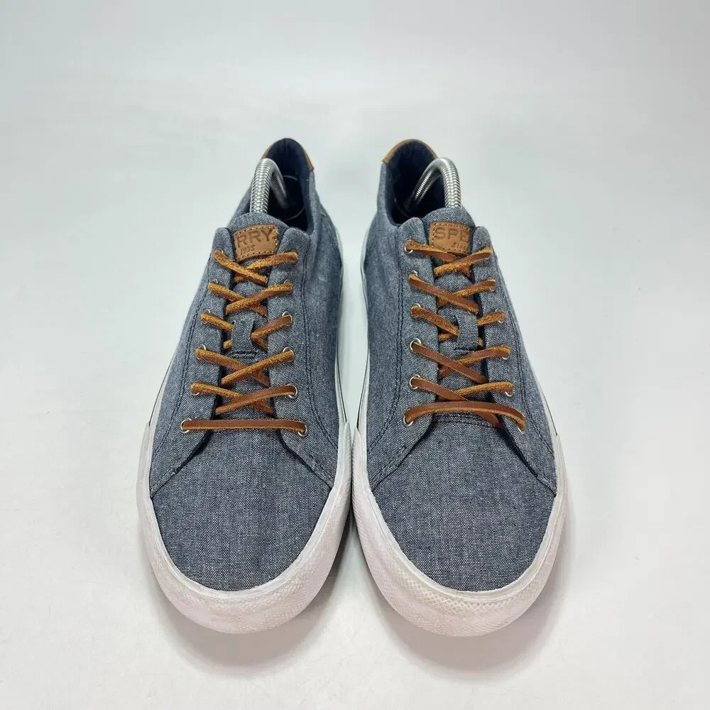 Sperry Striper II CVO Blue Canvas Classic Low Top Sneakers STS18298 Men's Sz 9.5
